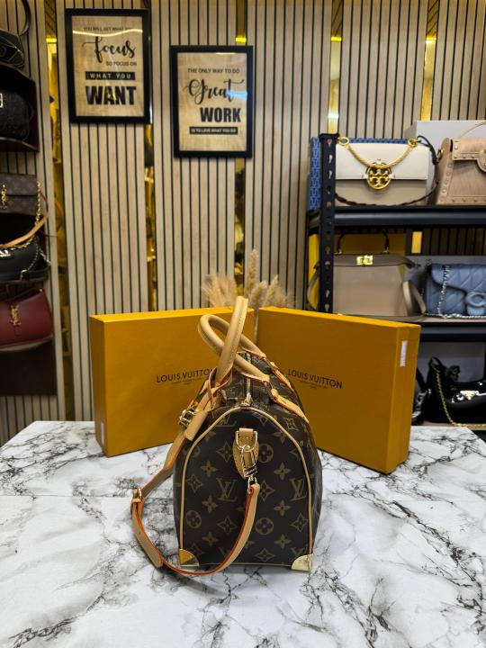 Loui_s Vuitton Speedy Monogram Multicolour Shoulder Bag With Box And Dust Bag (Brown-Flower) (13085)