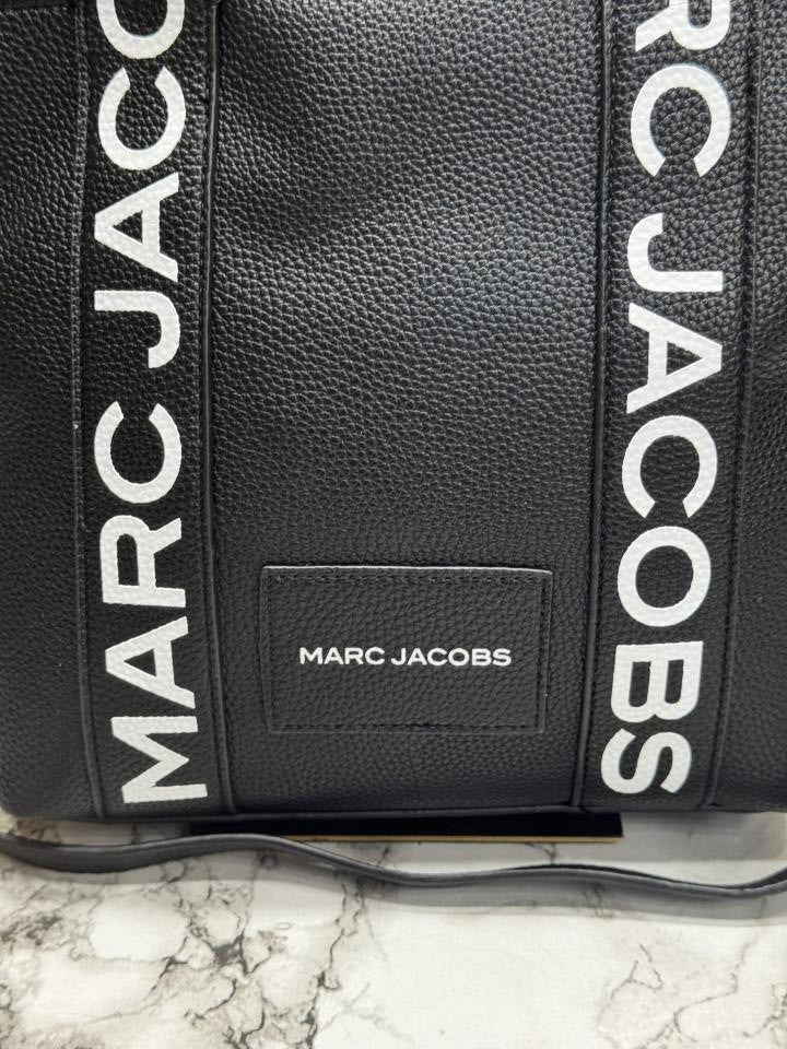 Marc Jacobs Wisteria Small Leather Tote Bag With Dust Bag (Black)