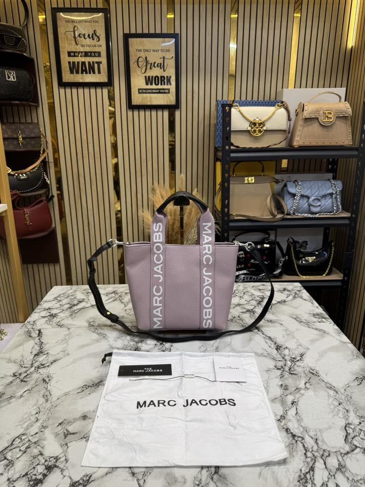 Marc Jacobs Wisteria Small Leather Tote Bag With Dust Bag (purple)