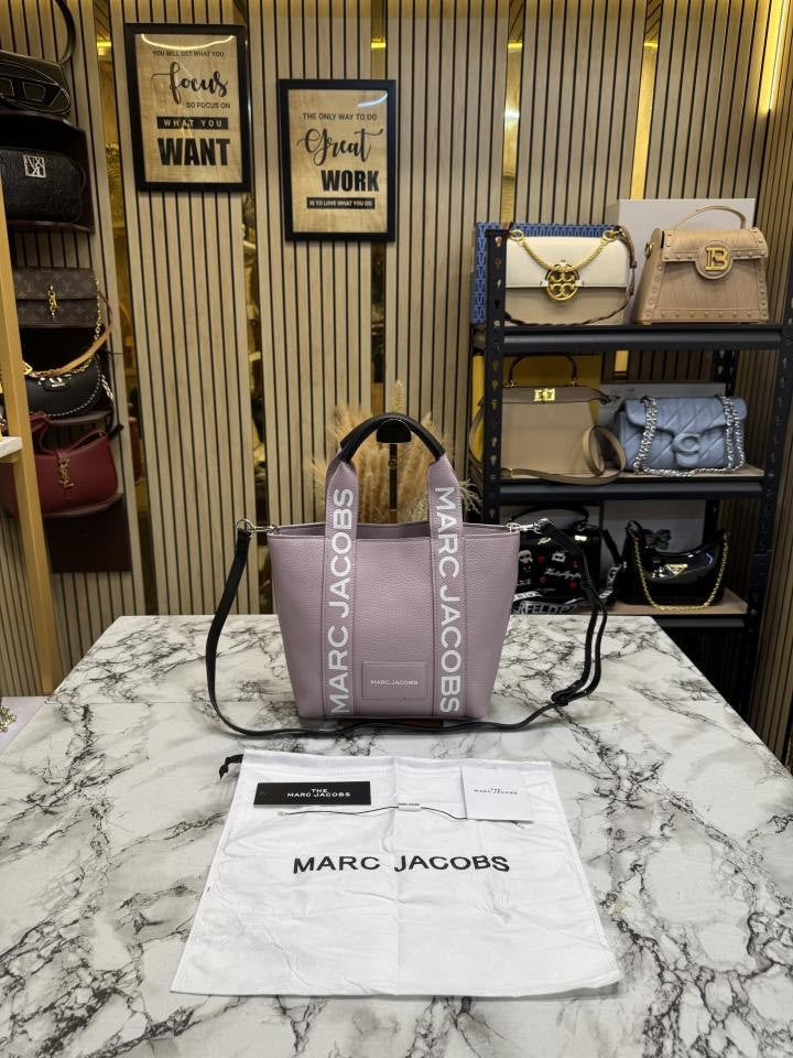 Marc Jacobs Wisteria Small Leather Tote Bag With Dust Bag (purple)