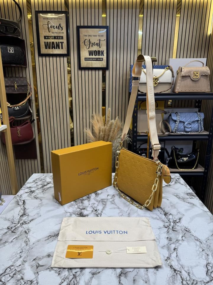 Loui_s Vuitton Coussin PM Bag Premium Quality With Box And Dust Bag (yellow) (47545)