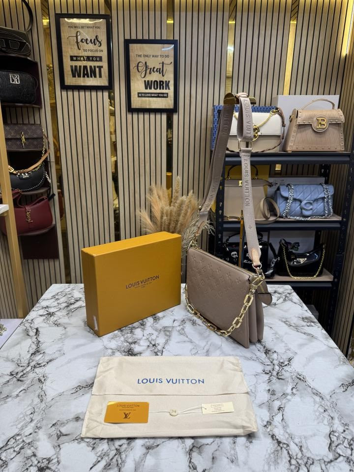 Loui_s Vuitton Coussin PM Bag Premium Quality With Box And Dust Bag (khaki) (47545)