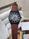 FOSSSIL EVERETT AUTOMATIC BROWN LEATHER 340
