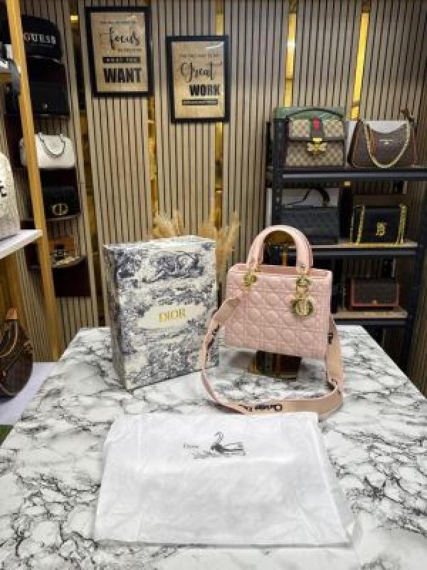 Christian_Dior_Lady_Matte_Finish_Handbag_With_Box_And_Dust_Bag_(Pink)