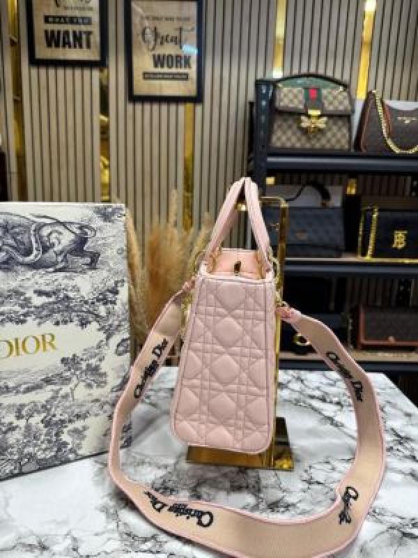 Christian_Dior_Lady_Matte_Finish_Handbag_With_Box_And_Dust_Bag_(Pink)