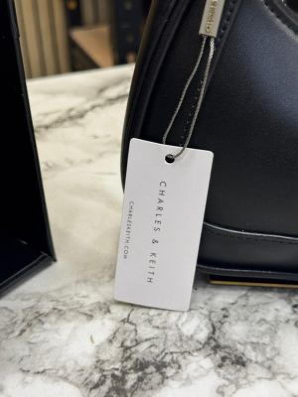 Charle_s & Keith Gift Set In Black Faux Leather Hobo Bag