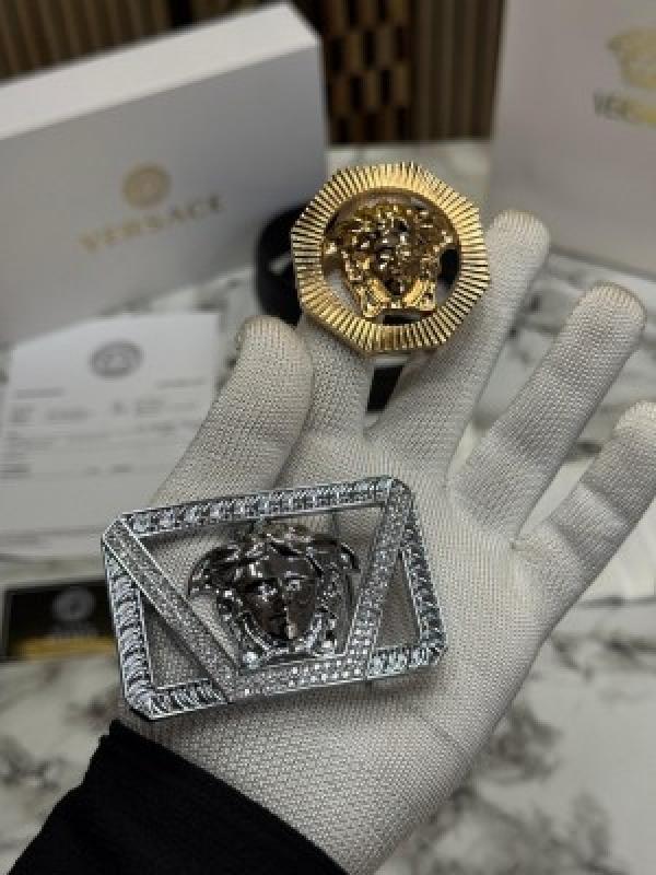 VERSACE BELT COMBO PREMIUM QUALITY WITH OG BOX DUST BAG CARRY BAG VE NO 3