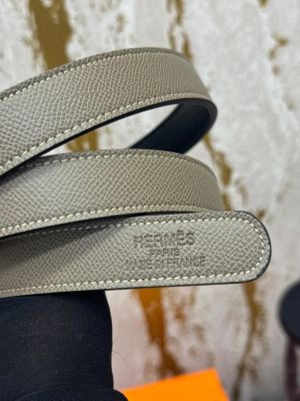 HERME_S PREMIUM BELT WITH OG BOX DUST BAG KHAKI H50