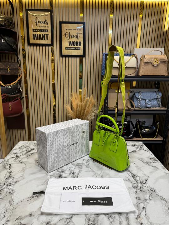 Marc Jacobs The groove Mini Dome Satchel Bag With Logo Strap Includes Box And Dust Bag (Green)