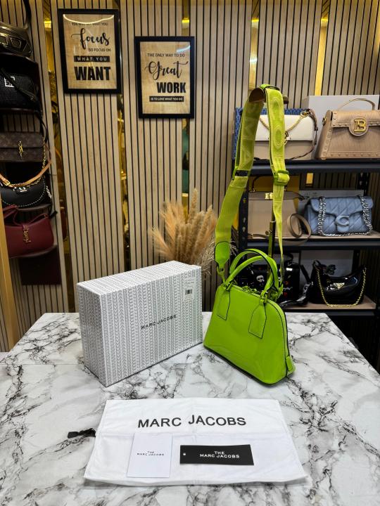 Marc Jacobs The groove Mini Dome Satchel Bag With Logo Strap Includes Box And Dust Bag (Green)
