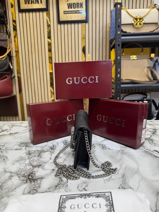 Gucc_i Dionysus Mini Chain Crossbody Bag With Box And Dust Bag (Black)