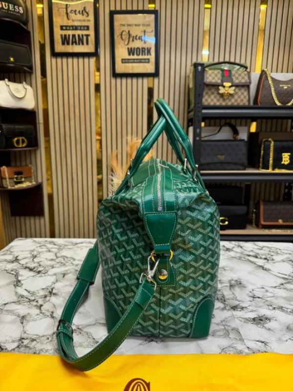 Goyar_d boeing travel duffle bag in ian canvas with dust bag (green-2316)