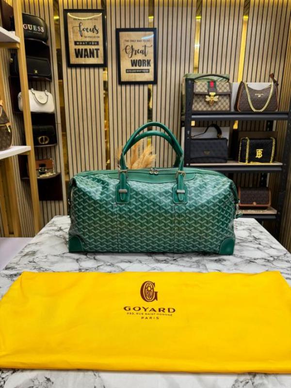 Goyar_d boeing travel duffle bag in ian canvas with dust bag (green-2316)