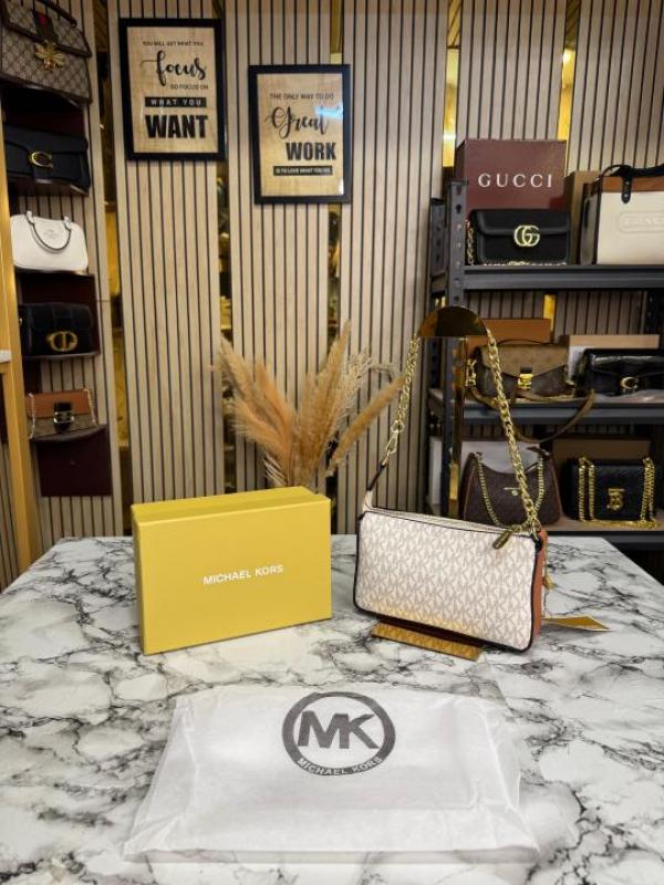 Michael_Kors Jet Set Shoulder Bag With Box And Dust Bag (Beige)