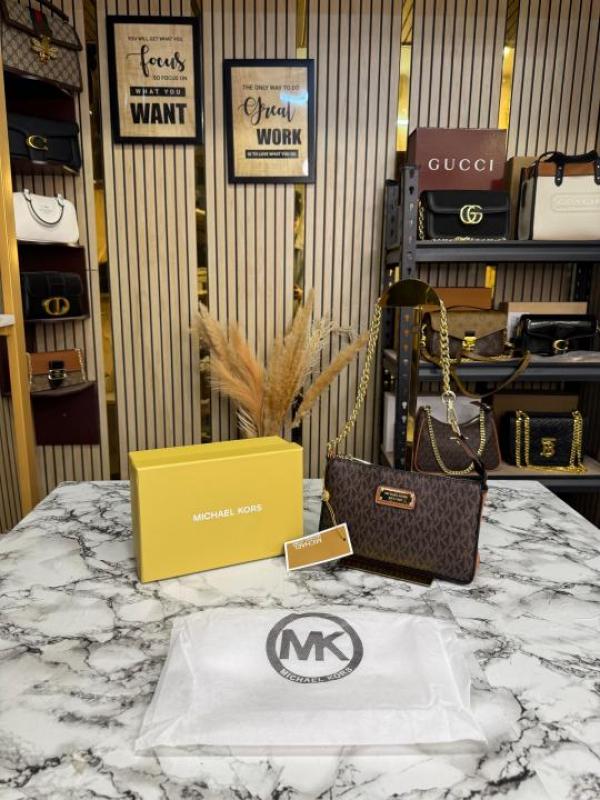 Michael_Kors Jet Set Shoulder Bag With Box And Dust Bag (Brown)
