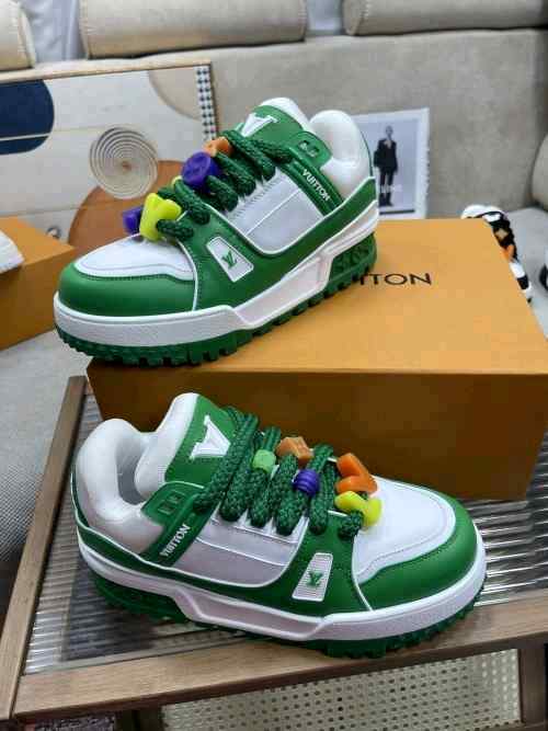 Louiss Vuittonn TRAINER Maxi Green WHITE