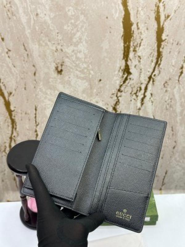 GUCC_I TIGER LONG WALLET WITH OG BOX AND DUST BAG AND CARD (BLACK) S09