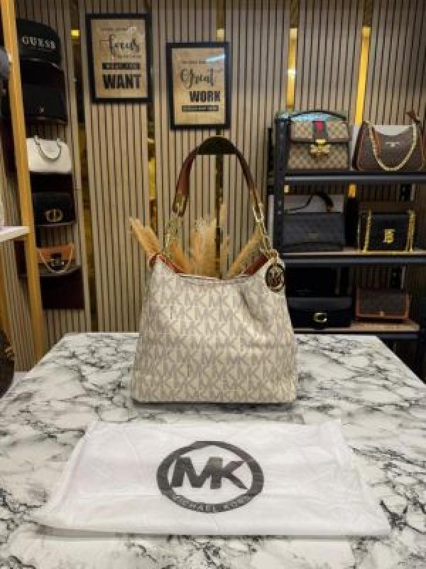 Michael_Kors Fulton Handbag With Dust Bag (Beige)