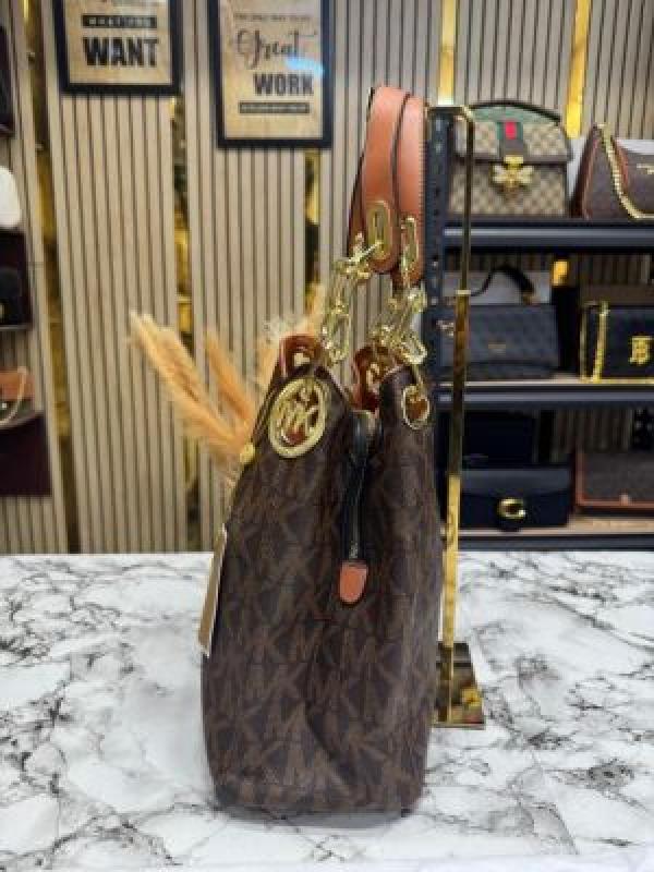 Michael_Kors Fulton Handbag With Dust Bag (Brown)