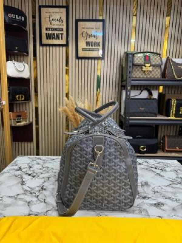 Goyar_d boston premium quality travel duffle bag with dust bag (grey-2533)