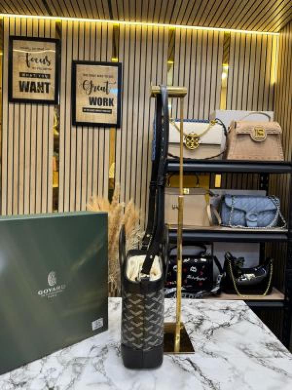 Goyar_d Anjou Mini Beluga Tote Bag With Box And Dust Bag (Black-2531)