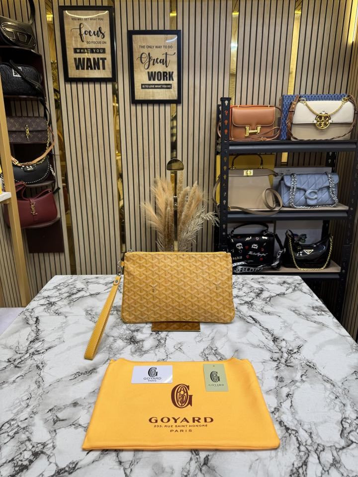 Goyar_d Senat Zip Pouch (Clutch) (yellow)