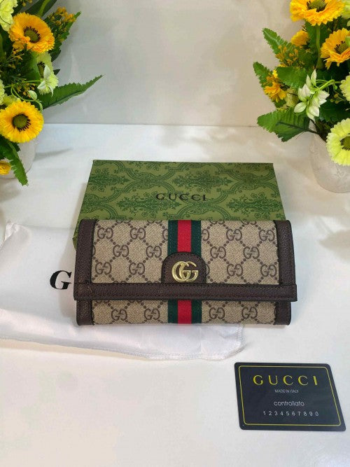 GUCCI_GG PREMIUM WOMENS APRICOT WALLET WID OG BOX ETC 405