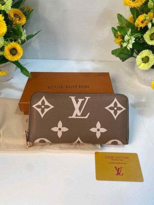 LOUIS_VUITTON_BICOLOUR MONOGRAM ZIPPER PREMIUM WOMENS  WALLET WID OG BOX ETC 394