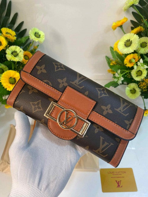 LOUIS_VUITTON_DAUPHINE MONOGRAM CANVAS  WALLET PREMIUM WOMENS  WALLET WID OG BOX ETC 395