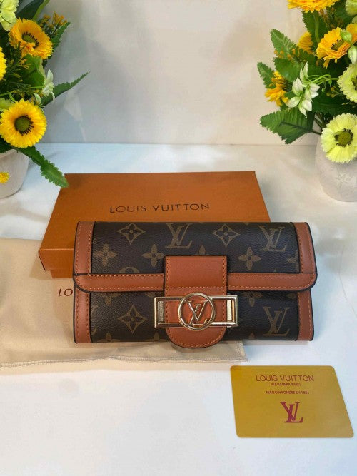 LOUIS_VUITTON_DAUPHINE MONOGRAM CANVAS  WALLET PREMIUM WOMENS  WALLET WID OG BOX ETC 395
