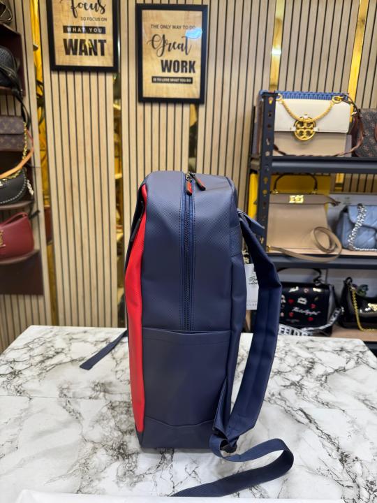 Lacost_e Bold Sporty Logo Design Premium Backpack With Dust Bag (Blue-518-4)