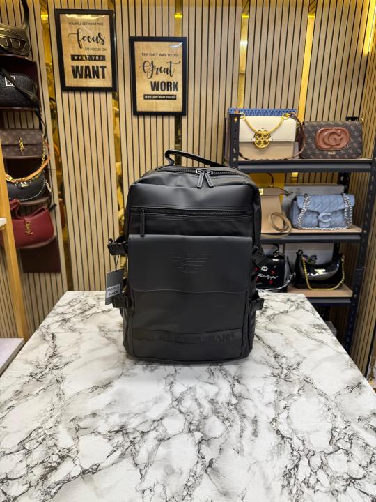 Emporio Arma_i Matte Black Premium Backpack Executive Travel Edition (E5020-A)