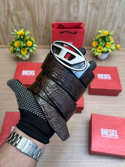 DIESEL_PREMIUM CROCODILE EMBOSE REVERSE BELT WID OG  BOX ETC 501