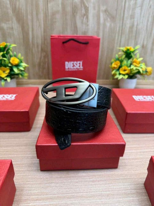 DIESEL_PREMIUM CROCODILE EMBOSE REVERSE BELT WID OG  BOX ETC 501