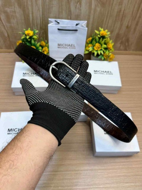 MICHAEL_KORS PREMIUM CROCODILE EMBOSE REVERSE BELT WID OG  BOX ETC 507