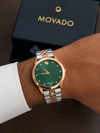 MOVADO TWO TONE GREEN