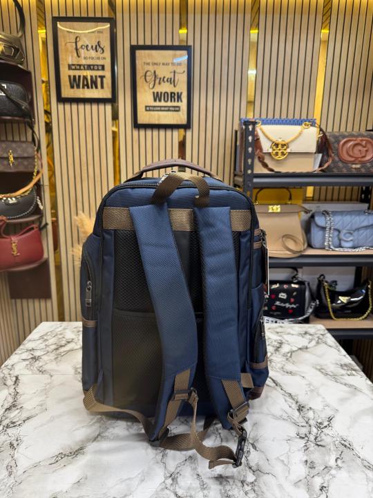 TUMI ALPHA BRIEF BACK PACK PREMIUM QUALITY TRAVEL BAG (T85619-BLUE)