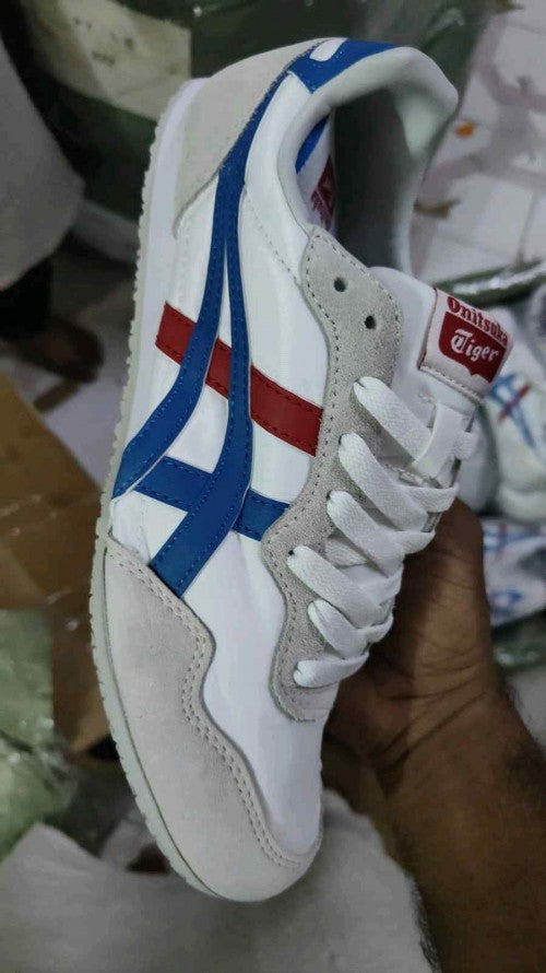 Onitsukas Tigerr Serrano Blue Red White