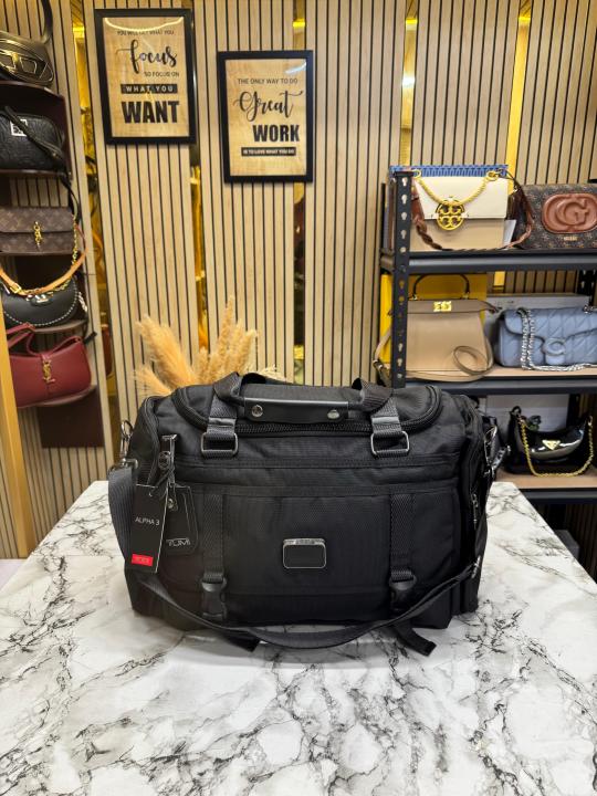 Tumi Alpha 3 Expedition Travel Duffle Bag (Black) (T95880)