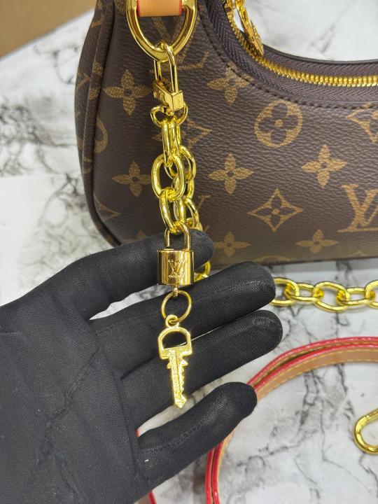 Loui Vuitton Mini Loop Monogram Empreinte Chain Shoulder Bag With Box & Dust Bag (Brown) (M25223)