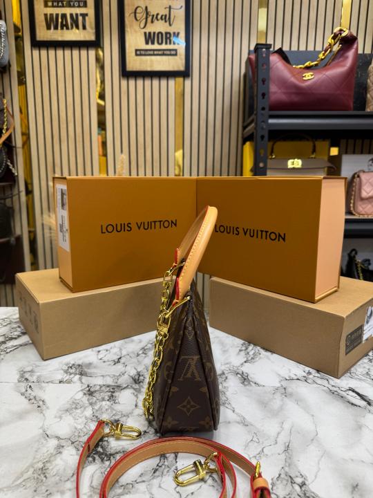 Loui Vuitton Mini Loop Monogram Empreinte Chain Shoulder Bag With Box & Dust Bag (Brown) (M25223)