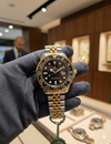 Roleex Oyster Perpetual Gmt Master swiss Movement working like auto Black Ring 285