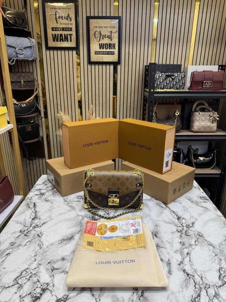 Loui_s Vuitton Pochette Metis Monogram Chain Shoulder Bag (Flower)