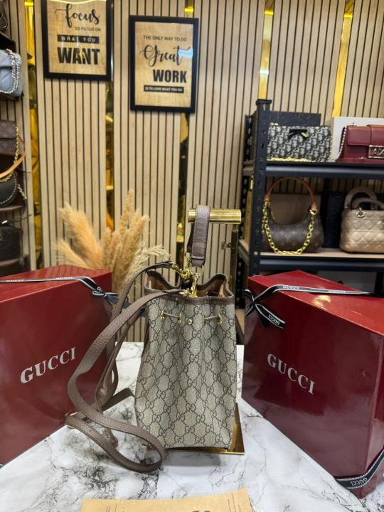 Gucc_i Ophidia GG Embossed Bucket Bag With Box (Brown -2319)