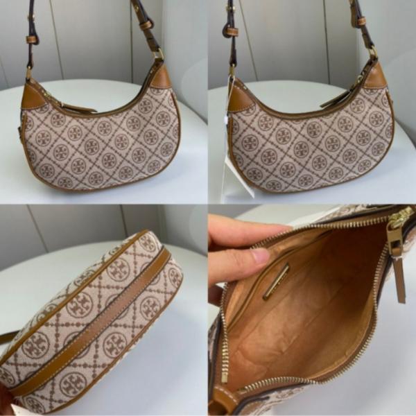 Tory_burch designer shoulder bag with og box slightly damage inside (brown)