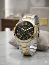 Fossil_Grant tow tone black dial F196