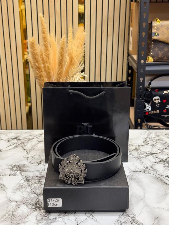 Ralp_h Lauren RL Signature Crest Buckle Belt With Box And Including Carry Bag (31-2)