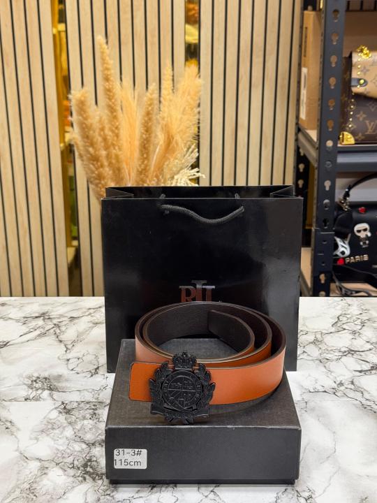 Ralp_h Lauren RL Signature Crest Buckle Belt With Box And Including Carry Bag (31-3)