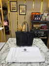 Tory_Burch T Monogram Canvas Tote Bag (Brown)