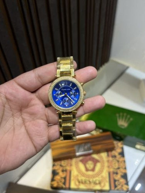 MICHAE_L KORS GOLD BLUE